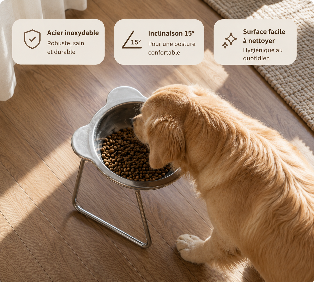 ORTHOPETS - Gamelle orthopédique surélevée pour chien