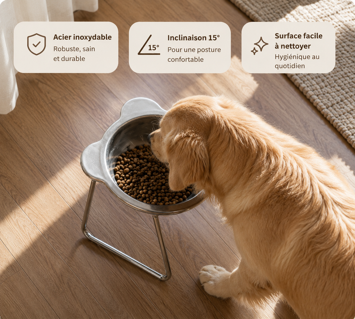 ORTHOPETS - Gamelle orthopédique surélevée pour chien